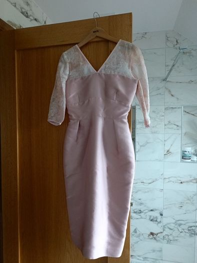 New Designer Niamh O Neill boutique champagne dusky pink dress 8 occasion for wedding confirmation communion