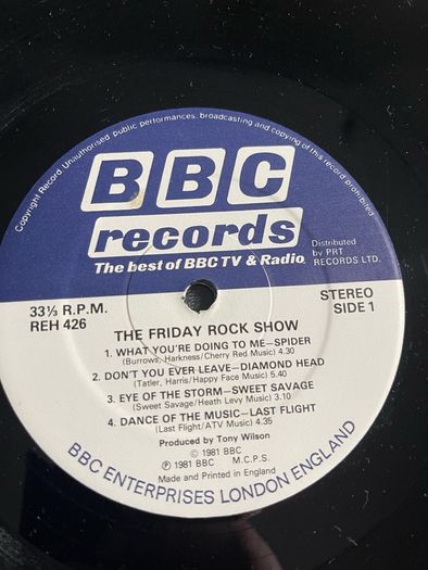 The Friday Rock Show compilation vinyl record in vg+ condition