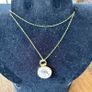 Gold Edwardian portrait fob and chain 9k Image 6