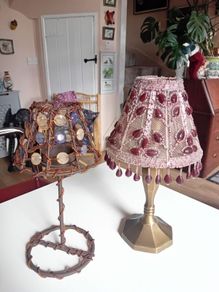 A pair of vintage tealight holders