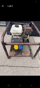 Taskman G2700HNP 2.7kVA dual-voltage petrol generator, powered by a Honda GX160 engine, with 110V and 230V sockets