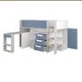 Child midsleeper bed with desk and storage Image 2