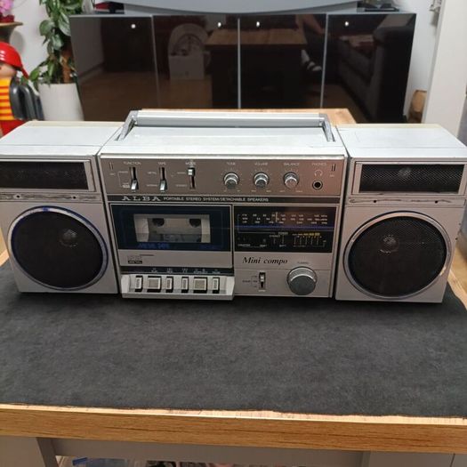 vintage boombox or Mini compo radio cassette recorder the 1980s