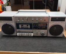 vintage boombox or Mini compo radio cassette recorder the 1980s