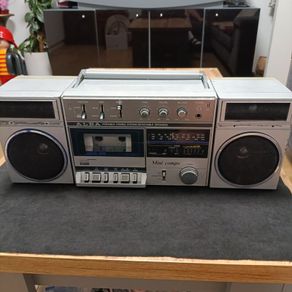 vintage boombox or Mini compo radio cassette recorder the 1980s