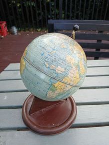 Chad Valley mid century tinplate globe