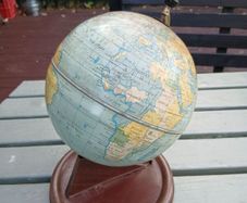 Chad Valley mid century tinplate globe