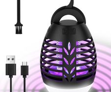 HgUltra Insect Killer, Mosquito Lamp, USB Rechargeable with LED Light, IPX6 Waterproof, Battery for Indoor and Outdoor Use