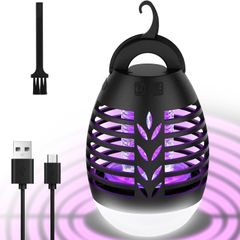 HgUltra Insect Killer, Mosquito Lamp, USB Rechargeable with LED Light, IPX6 Waterproof, Battery for Indoor and Outdoor Use
