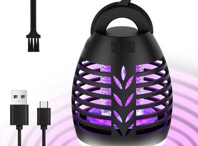 HgUltra Insect Killer, Mosquito Lamp, USB Rechargeable with LED Light, IPX6 Waterproof, Battery for Indoor and Outdoor Use