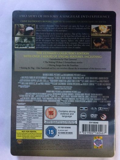 Flags Of Our Father & Letters From Iwo Jima (Both Directed by Clint Eastwood) [Movie Steelbook DVD]