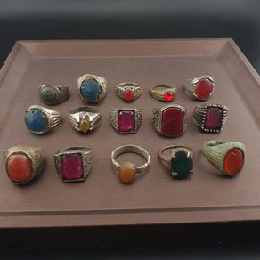 Collectible Antique Brass Rings 15 Mixed Vintage Handmade Designs