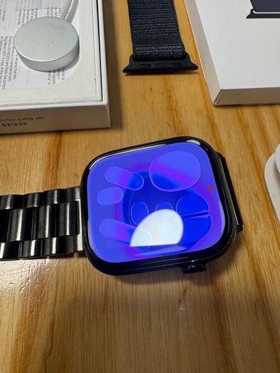 As New Apple Watch Series 10 46mm Jet Black & Metal Strap