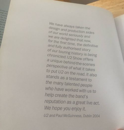U2 Show: The Art of Touring Large Hardcover Book (2004)