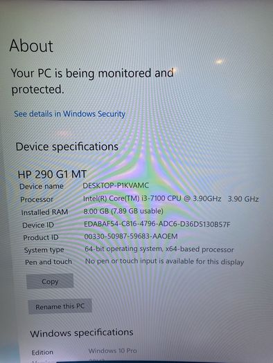 Hp 290 G1