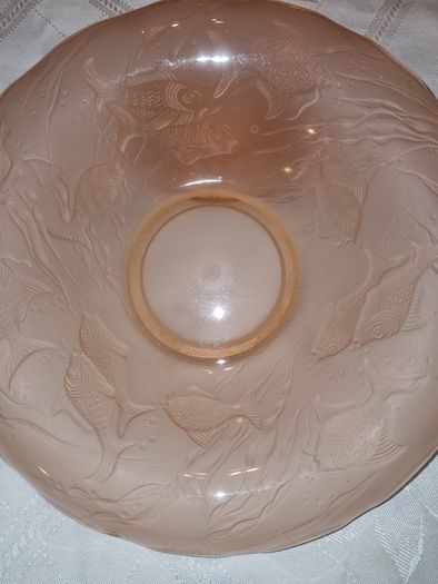 Art Deco Glass Rose Bowl