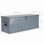 Aluminium Box 110.5x38.5x40 cm Silver Image 6