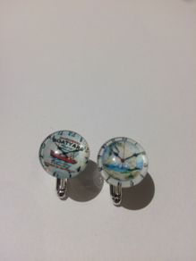 Clock glass cufflinks