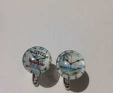 Clock glass cufflinks