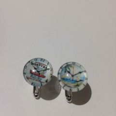 Clock glass cufflinks
