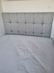 Small double divan bed with headboard