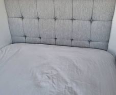 Small double divan bed with headboard