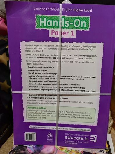 BRAND NEW Leaving Cert English Higher Level - Hands-On Paper 1 (with unused eBook)