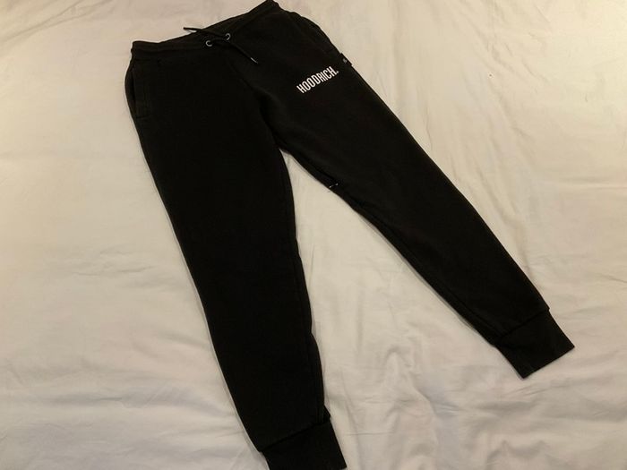 Mens black Hoodrich joggers tracksuit bottoms sweatpants s small