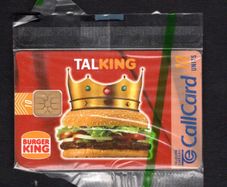 1997 Ireland 10 unit Burger King featuring the slogan "Where the burger is King" (ODS2) Call Card Mint in Packaging. Telecom Eireann card number 1170.