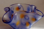 Vintage Swedish Kosta Boda 1980s Studio Glass Bowl. Ulrica Hydman Vallien.