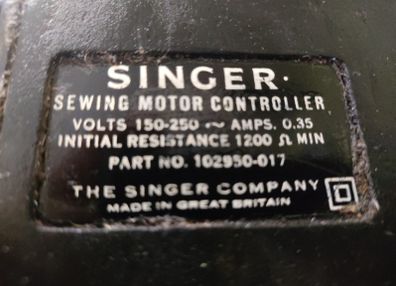Singer Sewing Machine Foot Pedal, Foot Controller