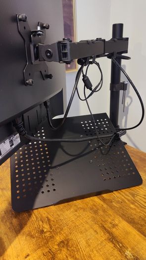 Monitor stand with laptop tray (monitor not included)
