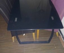 black glass dining table and chairs