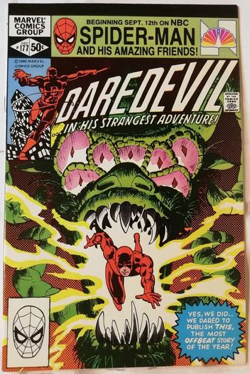 Daredevil #177 Elektra Appearance (Frank Miller-1981-Bronze Age))