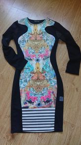 Black Midi Dress.  Size 6-8