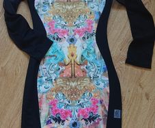 Black Midi Dress.  Size 6-8