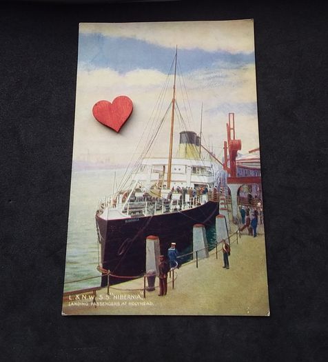 L and N.W. , S. S. Hibernia , Landing Passengers at Holyhead - 1900s
