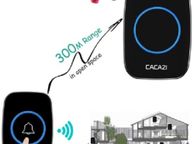main image for ad Wireless Door Cordless Wireless Bell Mains Plug-In Portable 300M LED Chime