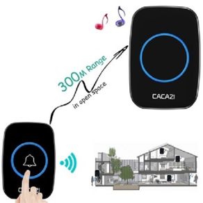 Wireless Door Cordless Wireless Bell Mains Plug-In Portable 300M LED Chime