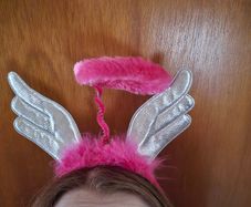 Pink angel hairbands for hen party