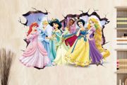 Cartoon Princess Wall Stickers For Kids Room, Girls Bedroom, Wall Decoration, Door, Window Sticker