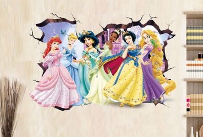 Cartoon Princess Wall Stickers For Kids Room, Girls Bedroom, Wall Decoration, Door, Window Sticker