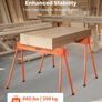 Saw Horses, 2 Pack Folding Work Horses, 299.4 kg Load Capacity Sawhorse with Heavy Duty Legs, All-Metal Portable Saw Horse with Non-Slip Foot Pads, for Woodworking, Carpenters & Contractors Image 7