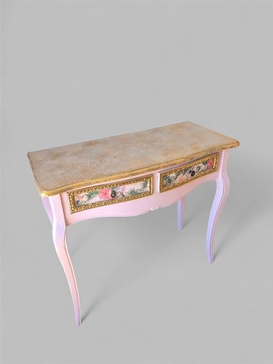 Cadillac Pink & Gold Glamour Console Table