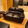 brown leather sofa Image 3