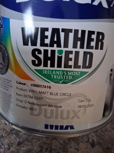 Dulix Weathershield Paint. 2.5L Tin. Fabulous bright pink!