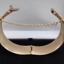 Vintage Damascene hinged bracelet  with a safety chain Image 4