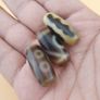 Vintage Himalayan Tibetan Rare Pattern Agate Lot of 3 Image 6