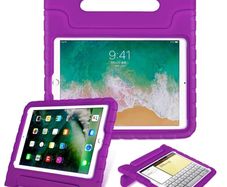For Apple iPad Mini 4 5 Kids Case Shockproof Cover With Stand Purple