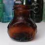 66 - Beautiful Vintage 4oz Bovril Dark Brown Glass Embossed Letters Jar Image 3